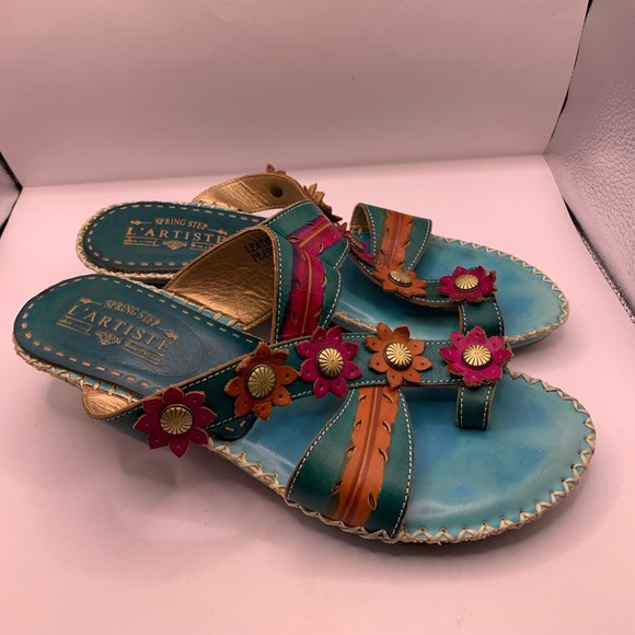 Spring Step Shoes - Spring step L'ARTISTE VARDI SLIDE SANDAL size 41 US 10.5 Heel Height1 3/4", 3/4"